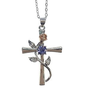Crucifijo c/ Rosa, Inox