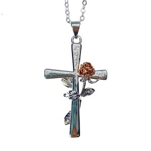 Crucifijo Emaús c/Cadena Inox