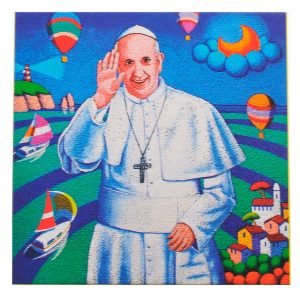 Cuadro, Papa Francisco 10x10cm