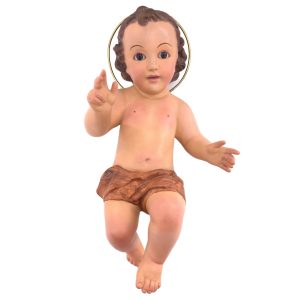Niño Dios pintura antigua 40cm