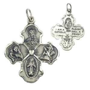 Crucifijo 4-Vías 2.7cm, Plata