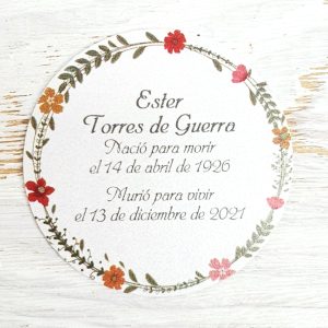 Etiqueta de Sepelio