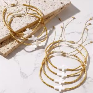 Pulsera Cruz Nácar