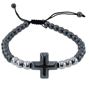 Pulsera Cruz Hematita