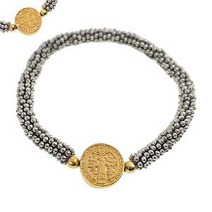 Pulsera San Benito, Pewter