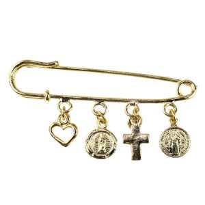 Broche con 4 Dijes