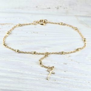 Pulsera-Denario, Oro Laminado
