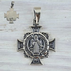 Crucifijo San Benito Plata 925
