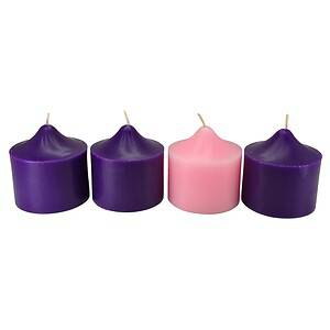 Velas de Adviento 3x3" 4u