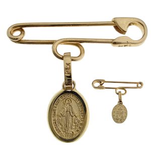 Pin c/Medalla Milagrosa 14K